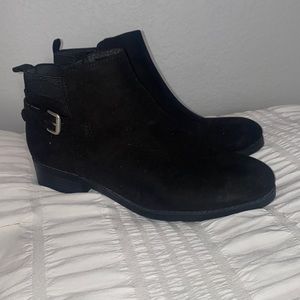 Old Navy Low Ankle Bootie with Buckle and Side Zippers